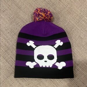 Purple and Black Skull Beanie